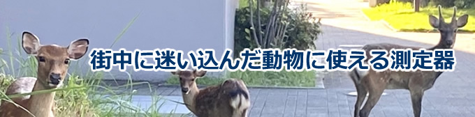 街中に迷い込んだ動物に使える測定器